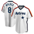 Johmsee H.Astros #8 Christian Walker Player White Cooperstown Collection T-shirt Stitched Jerseys