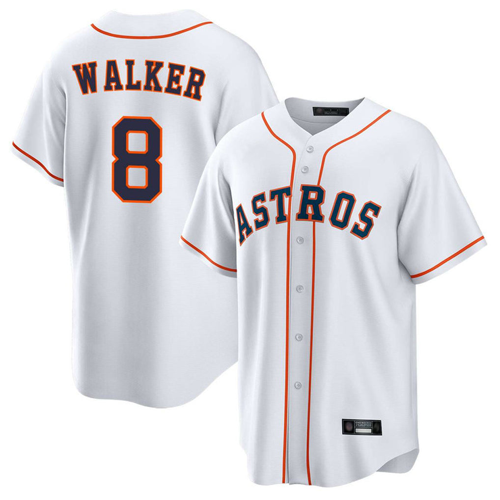 Johmsee H.Astros #8 Christian Walker Player White Home Game Stitched Jerseys