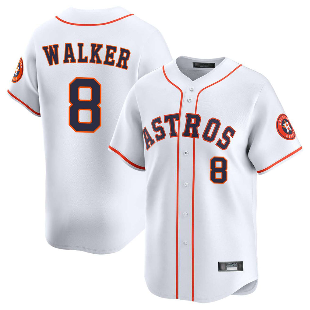 Johmsee H.Astros #8 Christian Walker Player White Home Limited Stitched Jerseys