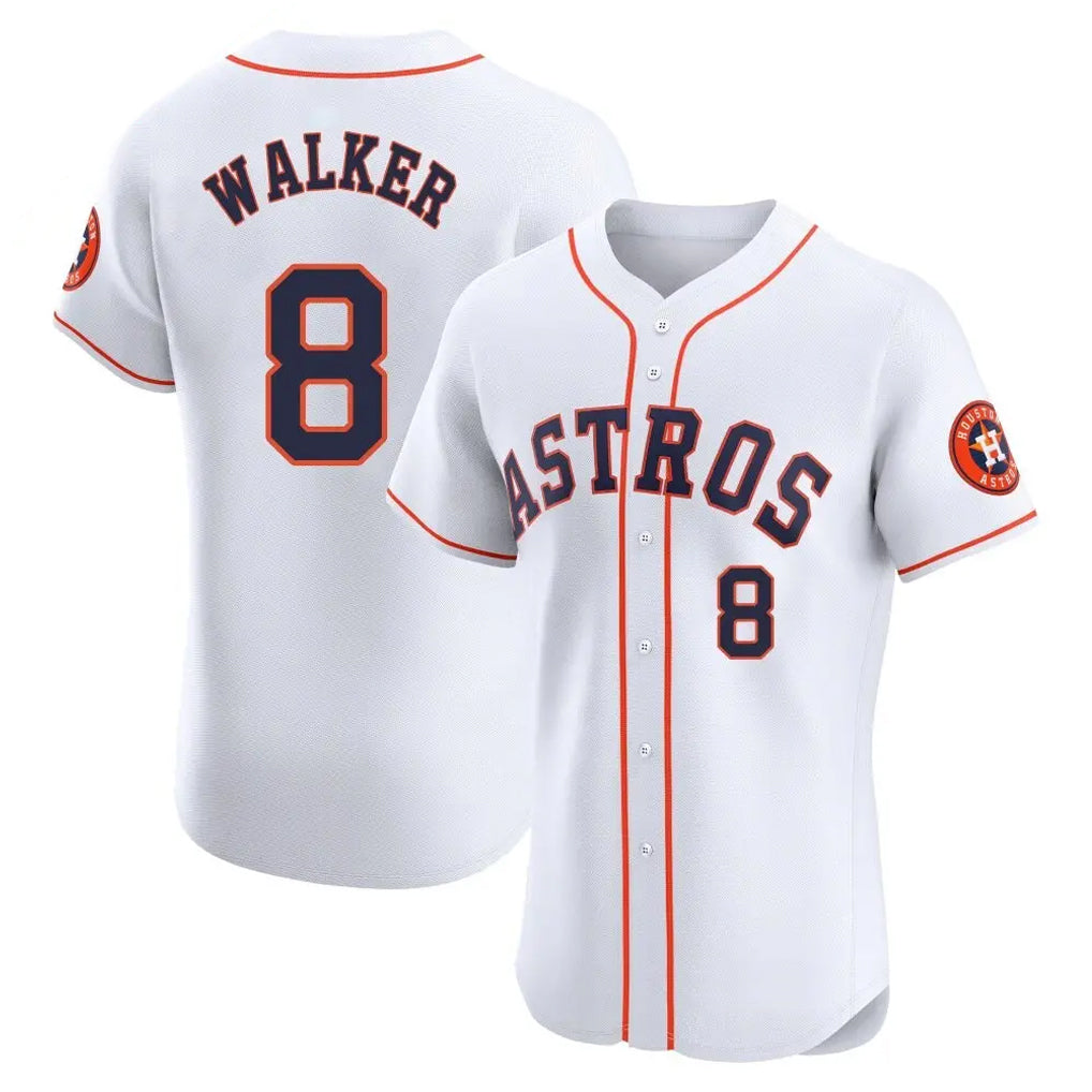 Johmsee H.Astros #8 Christian Walker Player White Limited Elite Home Stitched Jerseys