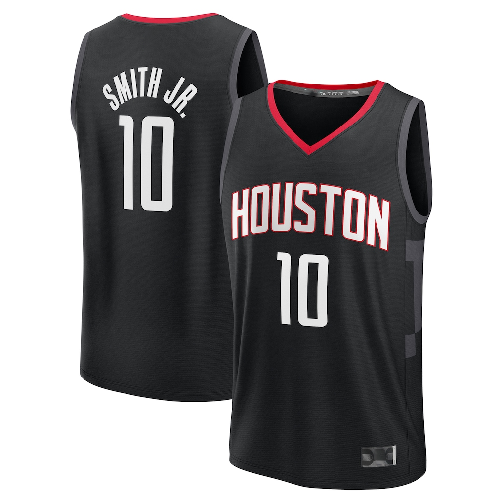 Johmsee H.Rockets #10 Jabari Smith Jr. Black Fast Break Replica Player Stitched Jerseys-Statement Edition