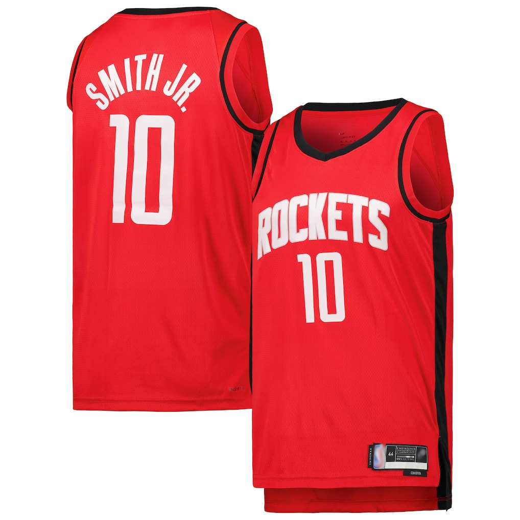 Johmsee H.Rockets #10 Jabari Smith Jr. Red Swingman Stitched Jerseys-Icon Edition