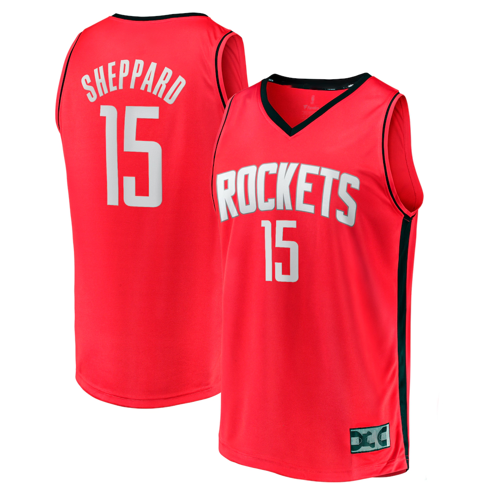 Johmsee H.Rockets #15 Reed Sheppard Red 2024 Draft Fast Break Player Stitched Jerseys-Icon Edition