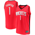 Johmsee H.Rockets #1 Amen Thompson Red Fast Break Replica Stitched Jerseys-Icon Edition