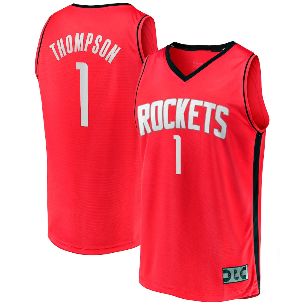 Johmsee H.Rockets #1 Amen Thompson Red Fast Break Replica Stitched Jerseys-Icon Edition