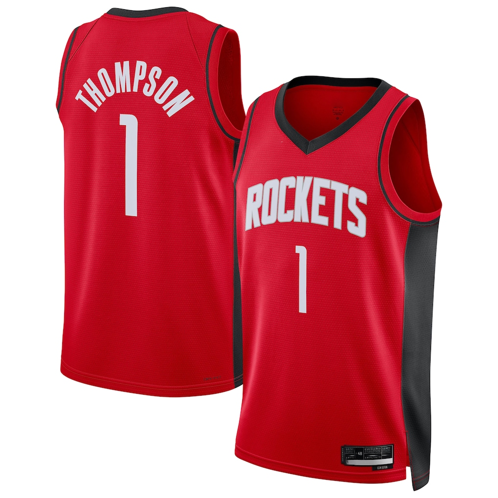 Johmsee H.Rockets #1 Amen Thompson Red Swingman Player Stitched Jerseys-Icon Edition