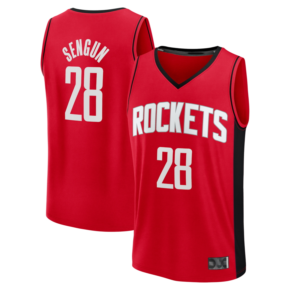 Johmsee H.Rockets #28 Alperen Sengun Red Fast Break Replica Stitched Jerseys-Icon Edition