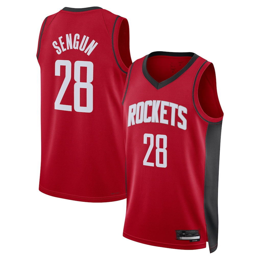 Johmsee H.Rockets #28 Alperen Sengun Red Swingman Stitched Jerseys-Icon Edition