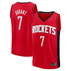 Johmsee H.Rockets #7 Kevin Durant Red Fast Break Replica Player Stitched Jerseys-Icon Edition