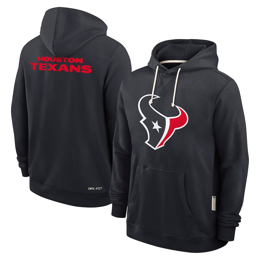 Johmsee H.Texans Navy Sideline Standard Home Dri-FIT Hoodie Blank Player Stitched Jerseys