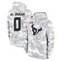 Johmsee H.Texans #0 Azeez Al-Shaair Player Arctic Camo Salute to Service Hoodies Limited Game Stitched Jerseys