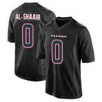 Johmsee H.Texans #0 Azeez Al-Shaair Player Black Fashion Home Game Stitched Jerseys