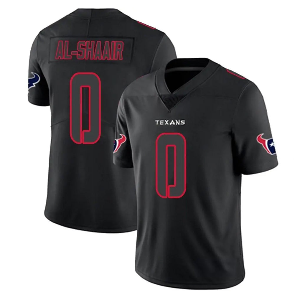 Johmsee H.Texans #0 Azeez Al-Shaair Player Black Impact Limited Game Stitched Jerseys