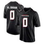 Johmsee H.Texans #0 Azeez Al-Shaair Player Carbon Black Fashion Home Game Stitched Jerseys