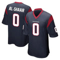 Johmsee H.Texans #0 Azeez Al-Shaair Player Navy Home Game Stitched Jerseys