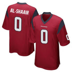 Johmsee H.Texans #0 Azeez Al-Shaair Player Red Home Game Stitched Jerseys