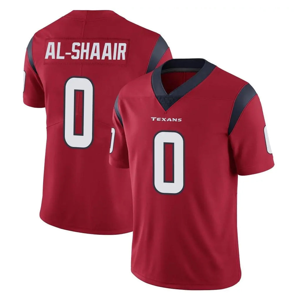 Johmsee H.Texans #0 Azeez Al-Shaair Player Red Limited Vapor Untouchable Home Game Stitched Jerseys