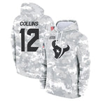 Johmsee H.Texans #12 Nico Collins Player Arctic Camo Salute to Service Hoodies Limited Game Stitched Jerseys