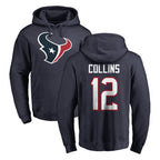 Johmsee H.Texans #12 Nico Collins Player Navy Pro Line Pullover Hoodie Limited Game Stitched Jerseys