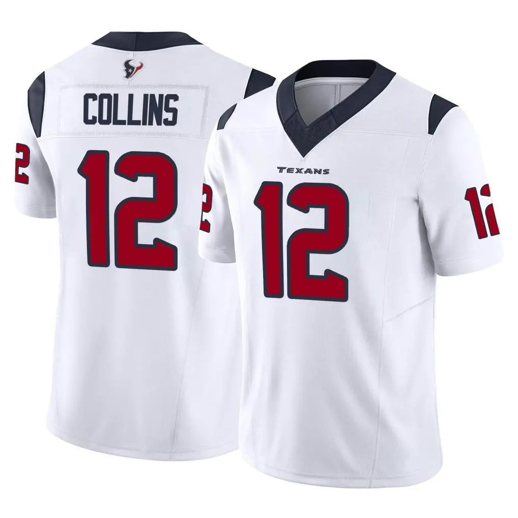 Johmsee H.Texans #12 Nico Collins Player White Limited Vapor F.U.S.E. Home Game Stitched Jerseys