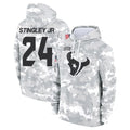 Johmsee H.Texans #24 Derek Stingley Jr. Player Arctic Camo Salute to Service Hoodies Limited Game Stitched Jerseys