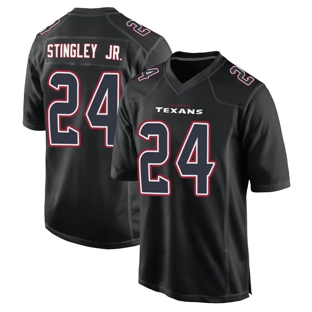 Johmsee H.Texans #24 Derek Stingley Jr. Player Black Fashion Home Game Stitched Jerseys