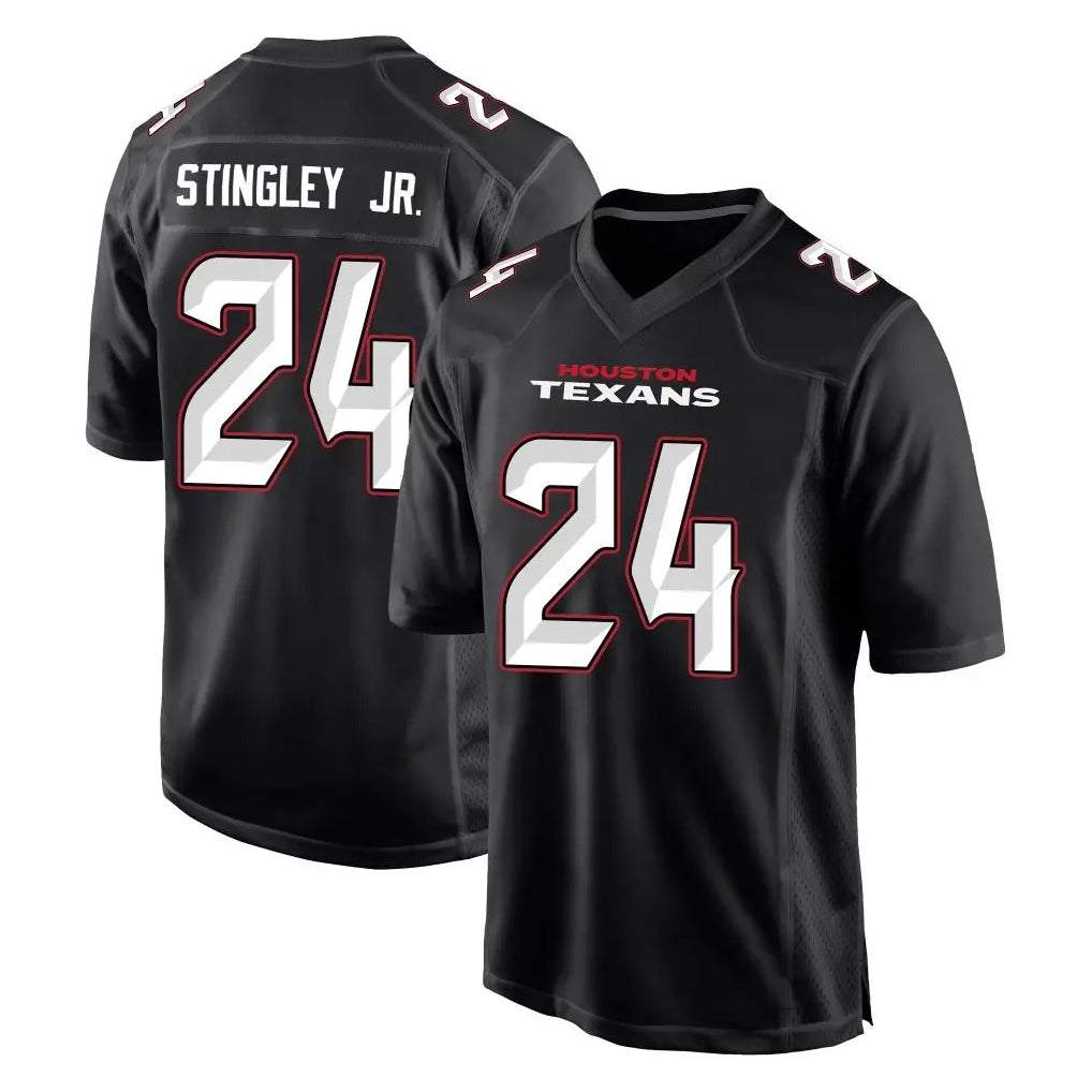 Johmsee H.Texans #24 Derek Stingley Jr. Player Carbon Black Fashion Home Game Stitched Jerseys