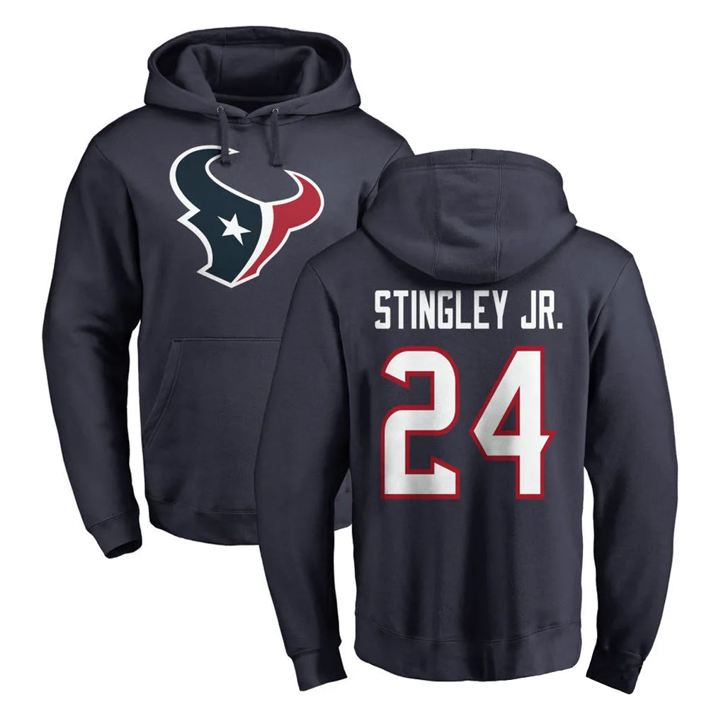 Johmsee H.Texans #24 Derek Stingley Jr. Player Navy Pro Line Pullover Hoodie Limited Game Stitched Jerseys