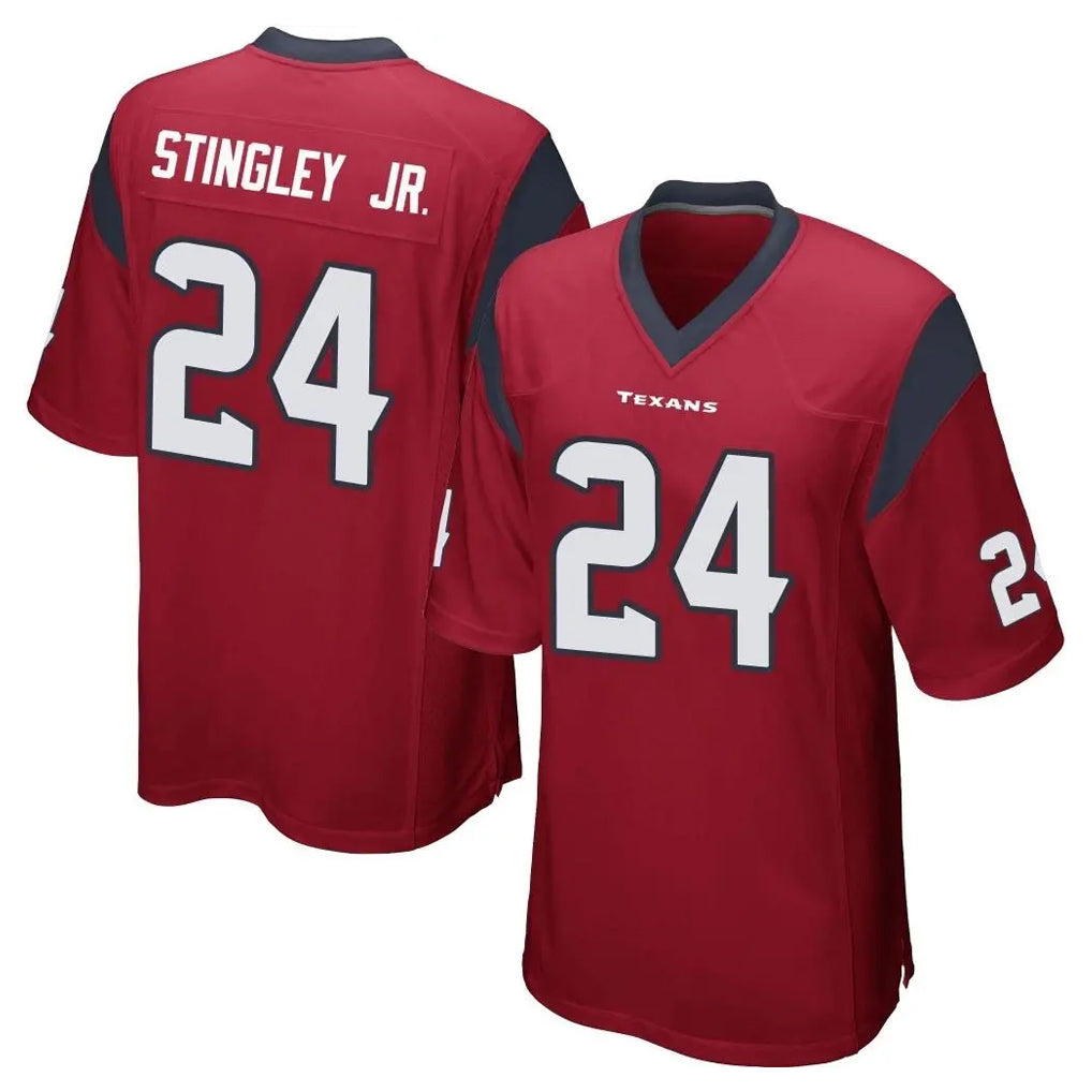 Johmsee H.Texans #24 Derek Stingley Jr. Player Red Home Game Stitched Jerseys