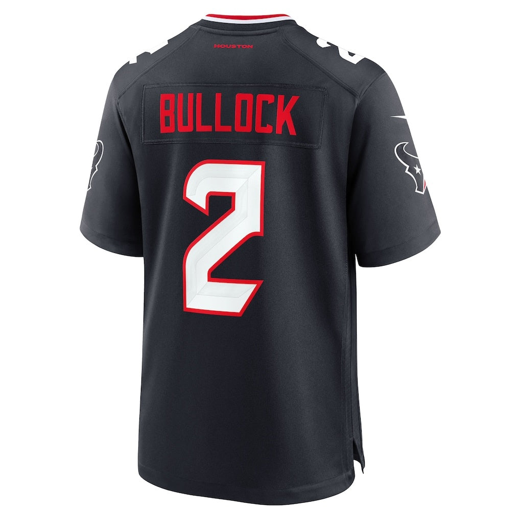 H.Texans #2 Calen Bullock Navy Team Game American Football Jersey