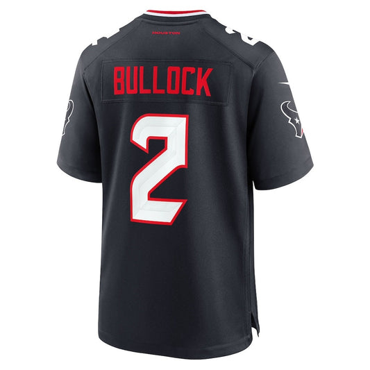 H.Texans #2 Calen Bullock Navy Team Game American Football Jersey