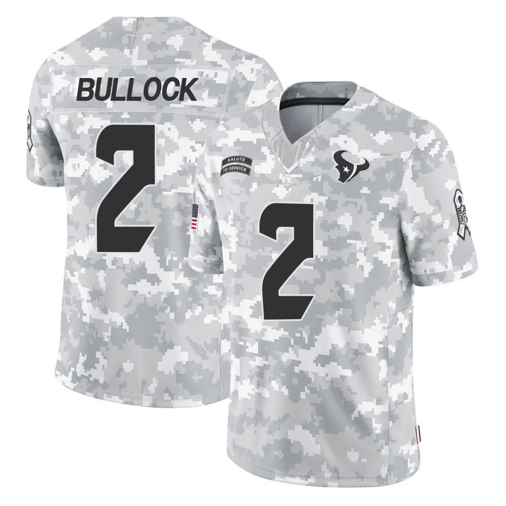 Johmsee H.Texans #2 Calen Bullock Player Arctic Camo Salute To Service Limited Game Stitched Jerseys