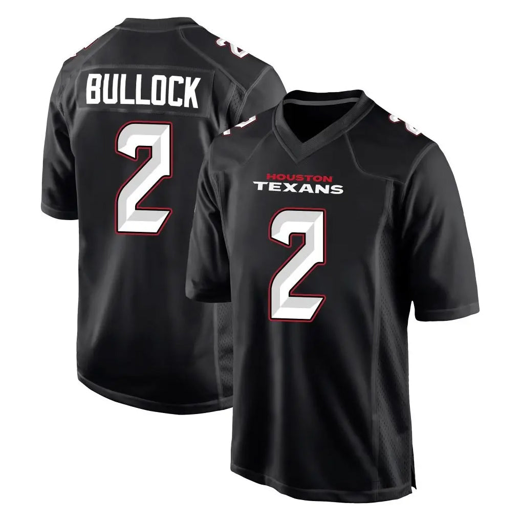 Johmsee H.Texans #2 Calen Bullock Player Carbon Black Fashion Home Game Stitched Jerseys