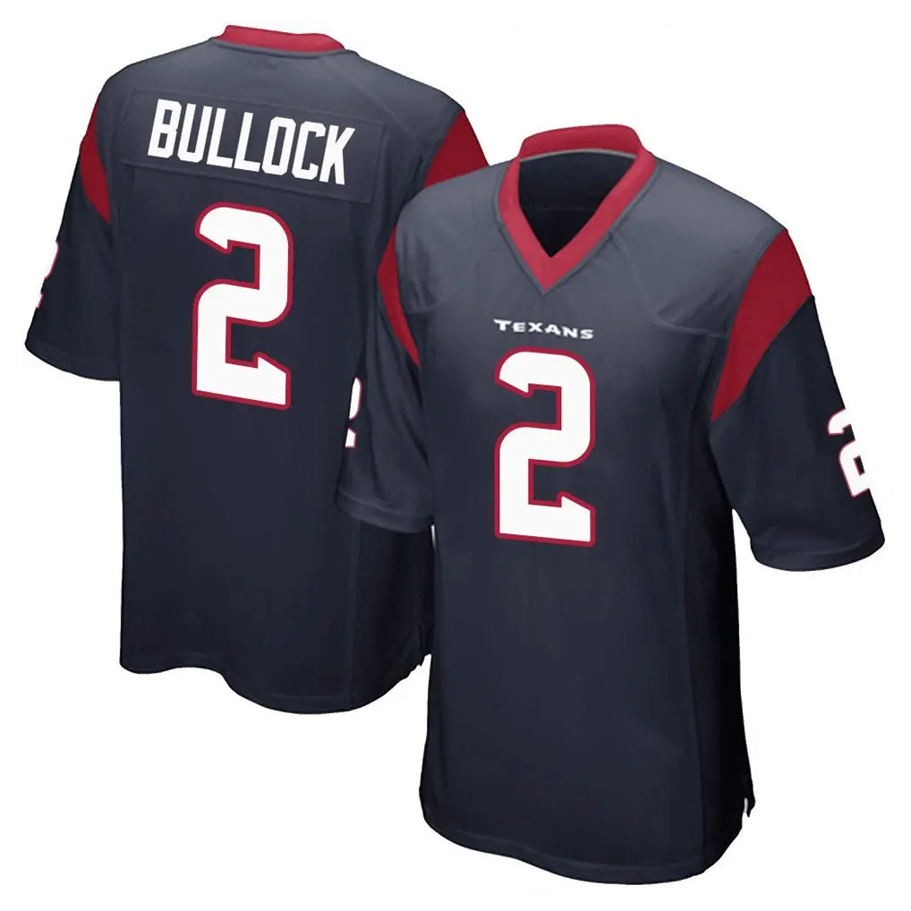 Johmsee H.Texans #2 Calen Bullock Player Navy Home Game Stitched Jerseys