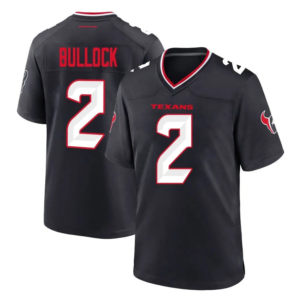 Johmsee H.Texans #2 Calen Bullock Player Navy Team Home Game Stitched Jerseys