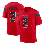 Johmsee H.Texans #2 Calen Bullock Player Red Alternate Home Game Stitched Jerseys