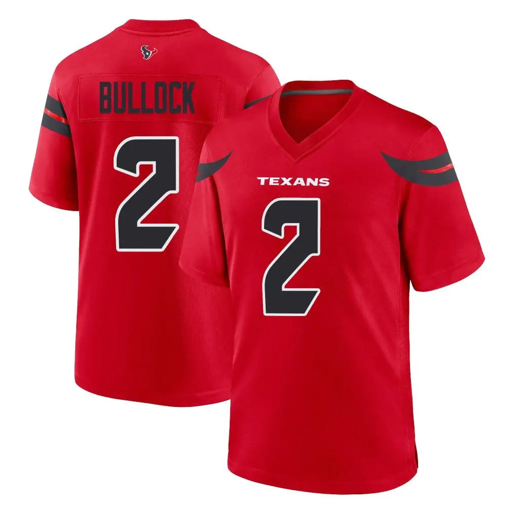 Johmsee H.Texans #2 Calen Bullock Player Red Alternate Home Game Stitched Jerseys