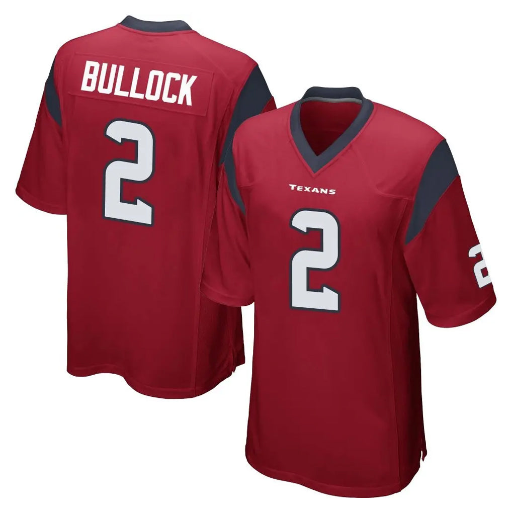 Johmsee H.Texans #2 Calen Bullock Player Red Home Game Stitched Jerseys