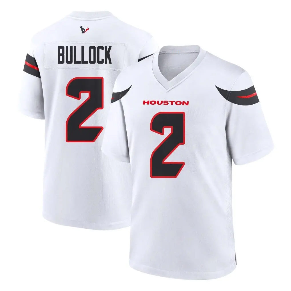 Johmsee H.Texans #2 Calen Bullock Player White Home Game Stitched Jerseys