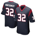 Johmsee H.Texans #32 David Montgomery Player Navy Home Game Stitched Jerseys