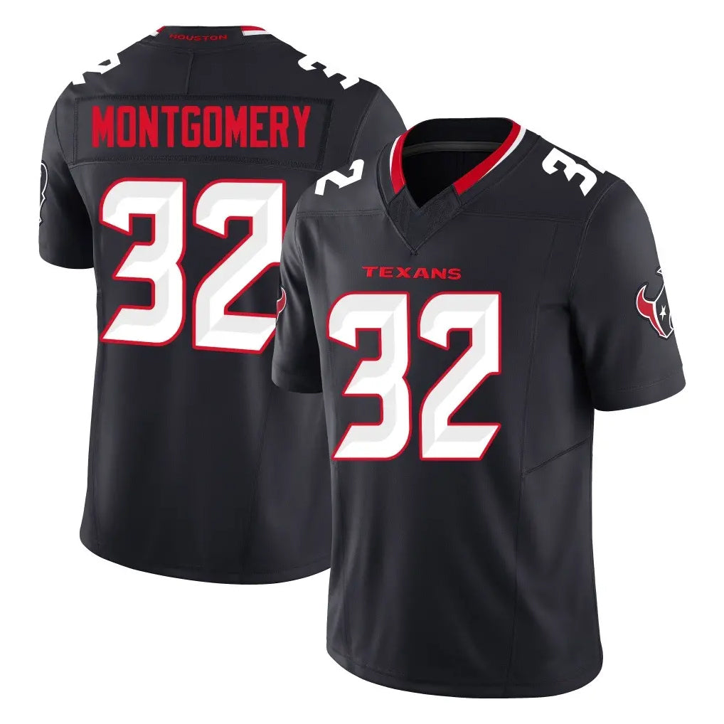 Johmsee H.Texans #32 David Montgomery Player Navy Limited Alternate Vapor F.U.S.E. Home Game Stitched Jerseys