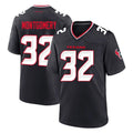 Johmsee H.Texans #32 David Montgomery Player Navy Team Home Game Stitched Jerseys