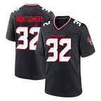 Johmsee H.Texans #32 David Montgomery Player Navy Team Home Game Stitched Jerseys