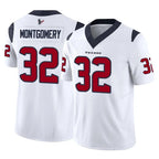 Johmsee H.Texans #32 David Montgomery Player White Limited Vapor F.U.S.E. Home Game Stitched Jerseys