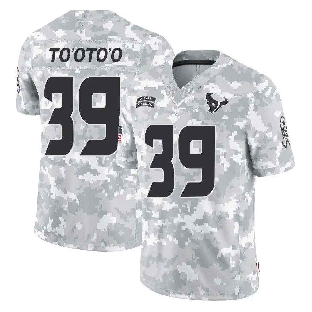 Johmsee H.Texans #39 Henry To'oTo'o Player Arctic Camo Salute To Service Limited Game Stitched Jerseys