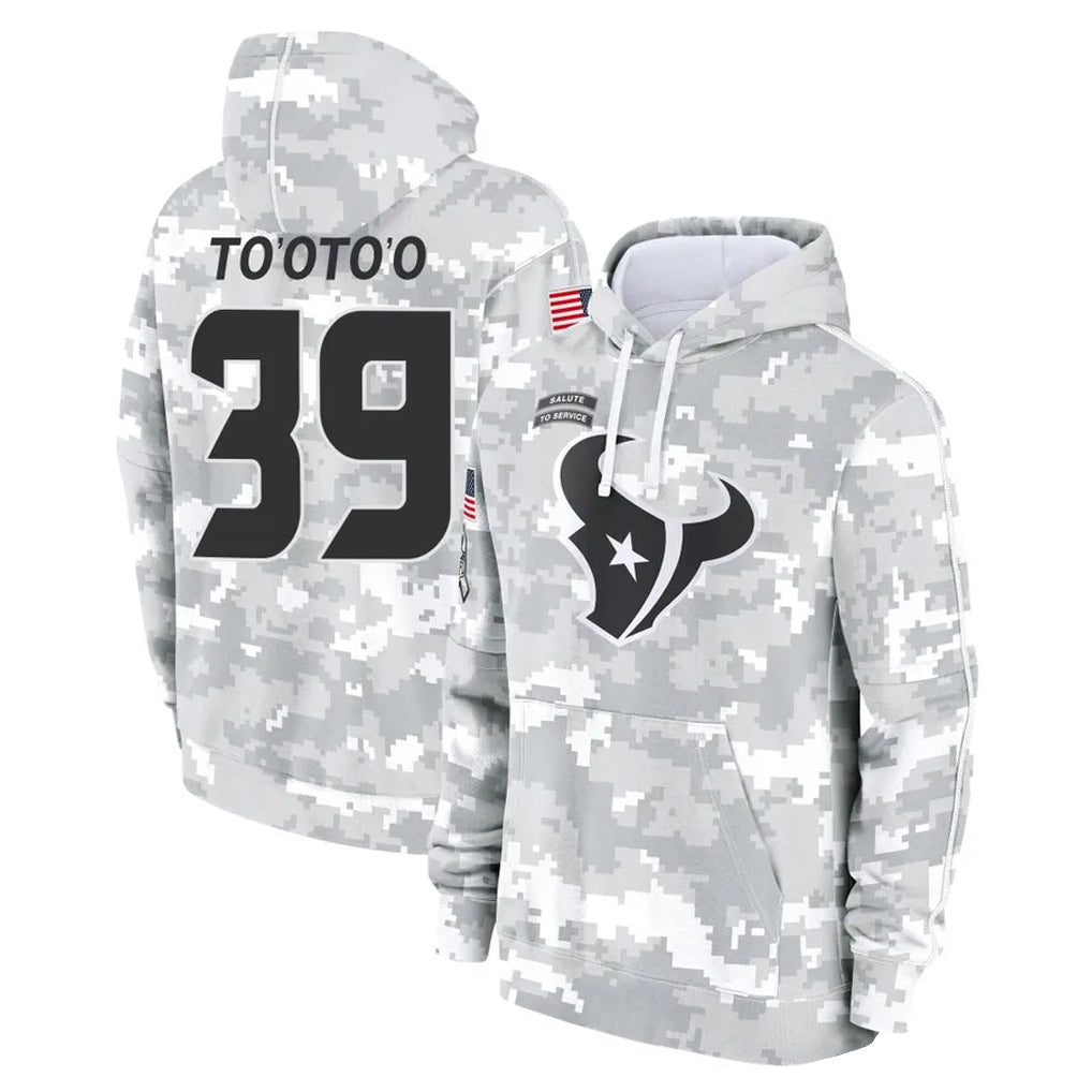 Johmsee H.Texans #39 Henry To'oTo'o Player Arctic Camo Salute to Service Hoodies Limited Game Stitched Jerseys