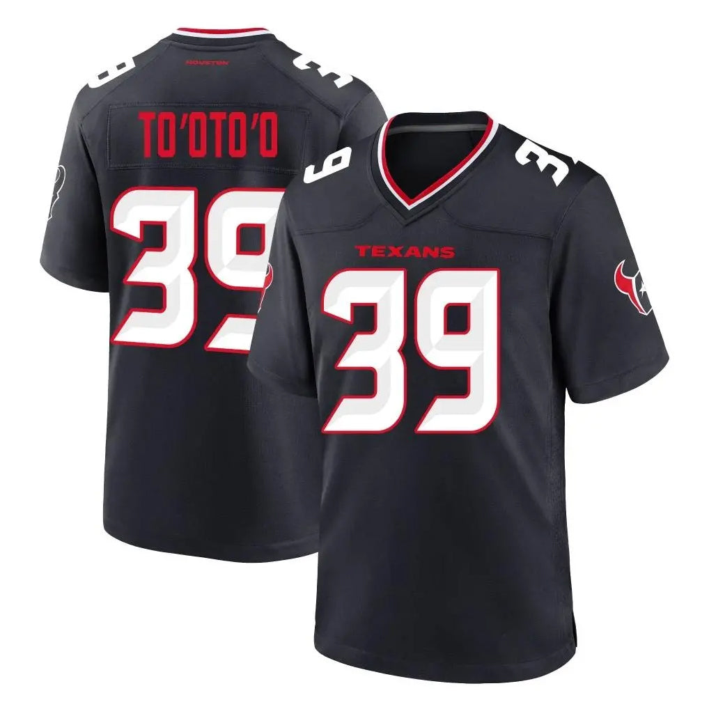 Johmsee H.Texans #39 Henry To'oTo'o Player Navy Team Home Game Stitched Jerseys