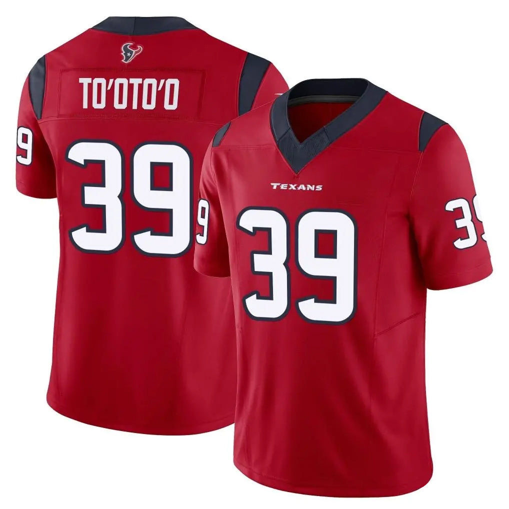 Johmsee H.Texans #39 Henry To'oTo'o Player Red Limited Vapor F.U.S.E. Home Game Stitched Jerseys