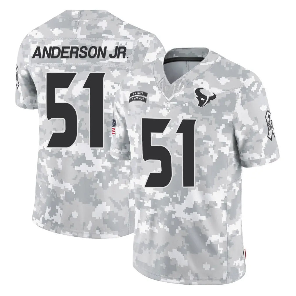 Johmsee H.Texans #51 Will Anderson Jr. Player Arctic Camo Salute To Service Limited Game Stitched Jerseys