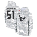 Johmsee H.Texans #51 Will Anderson Jr. Player Arctic Camo Salute to Service Hoodies Limited Game Stitched Jerseys